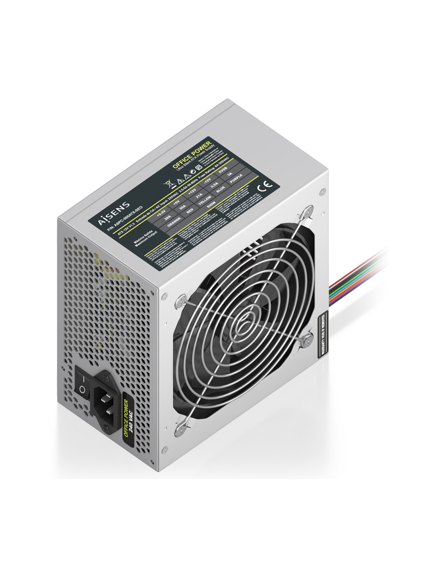 AISENS Fuente Alimentacion ATX 500W OEM, Plata