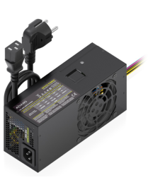 AISENS Fuente Alimentacion TFX 500W con Cable de Alimentacion OEM, Negra