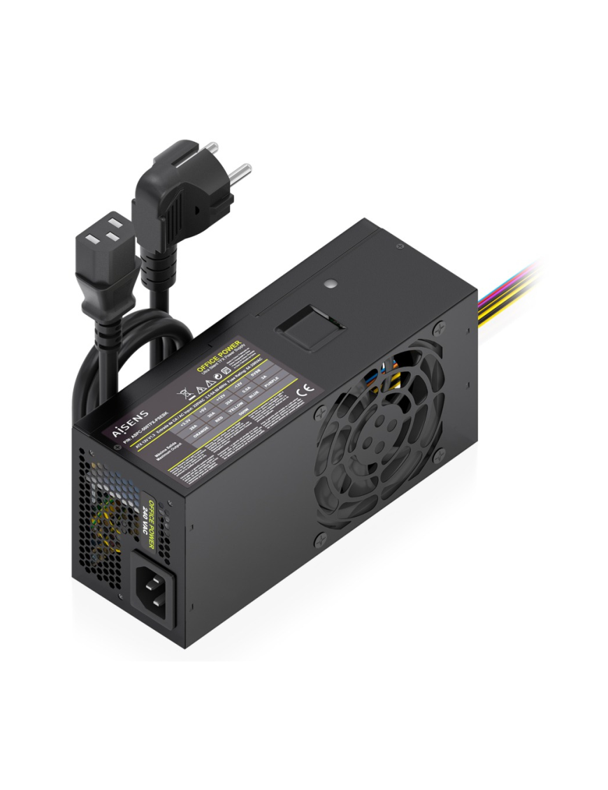 AISENS Fuente Alimentacion TFX 500W con Cable de Alimentacion OEM, Negra