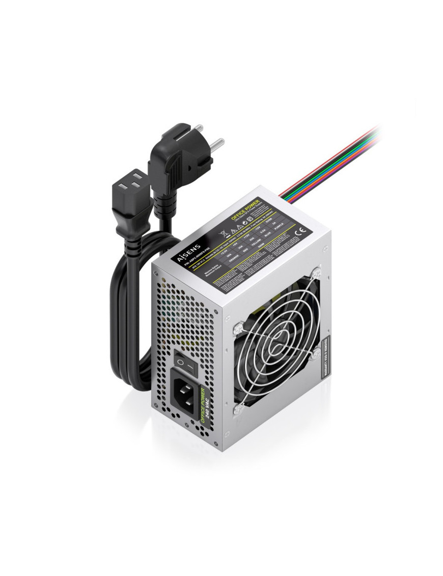 AISENS Fuente Alimentacion SFX 500W con Cable de Alimentacion OEM, Plata