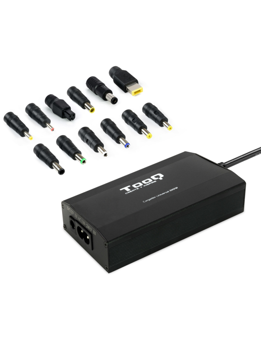 TooQ TQLC-100BS01M adaptador e inversor de corriente Auto/Interior Negro