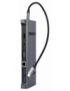 Gembird A-CM-COMBO9-02 base para portátil y replicador de puertos Alámbrico USB 3.2 Gen 1 (3.1 Gen 1) Type-C Gris