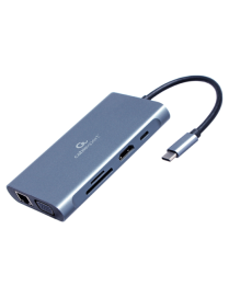 Gembird A-CM-COMBO7-01 base para portátil y replicador de puertos USB 3.2 Gen 1 (3.1 Gen 1) Type-A Gris