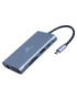 Gembird A-CM-COMBO7-01 base para portátil y replicador de puertos USB 3.2 Gen 1 (3.1 Gen 1) Type-A Gris