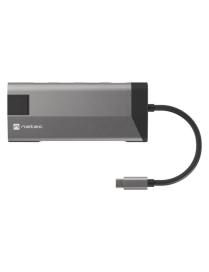 NATEC Fowler Plus USB Tipo C Negro, Gris