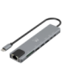 Ewent EW1146 base para portátil y replicador de puertos Alámbrico USB 3.2 Gen 1 (3.1 Gen 1) Type-C Gris