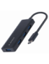 Gembird UHB-CM-U3P4-02 base para portátil y replicador de puertos Alámbrico USB 3.2 Gen 1 (3.1 Gen 1) Type-C Negro