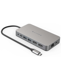HYPER HDM1H base para portátil y replicador de puertos USB 3.2 Gen 1 (3.1 Gen 1) Type-C Acero inoxidable