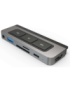 HYPER HD449 base para portátil y replicador de puertos Gris