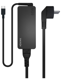 AISENS Cargador 65W PD3.0 1XUSB-C 1.8M, Negro