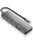 AISENS ASUC-6P016-GR base para portátil y replicador de puertos Alámbrico USB 3.2 Gen 1 (3.1 Gen 1) Type-C
