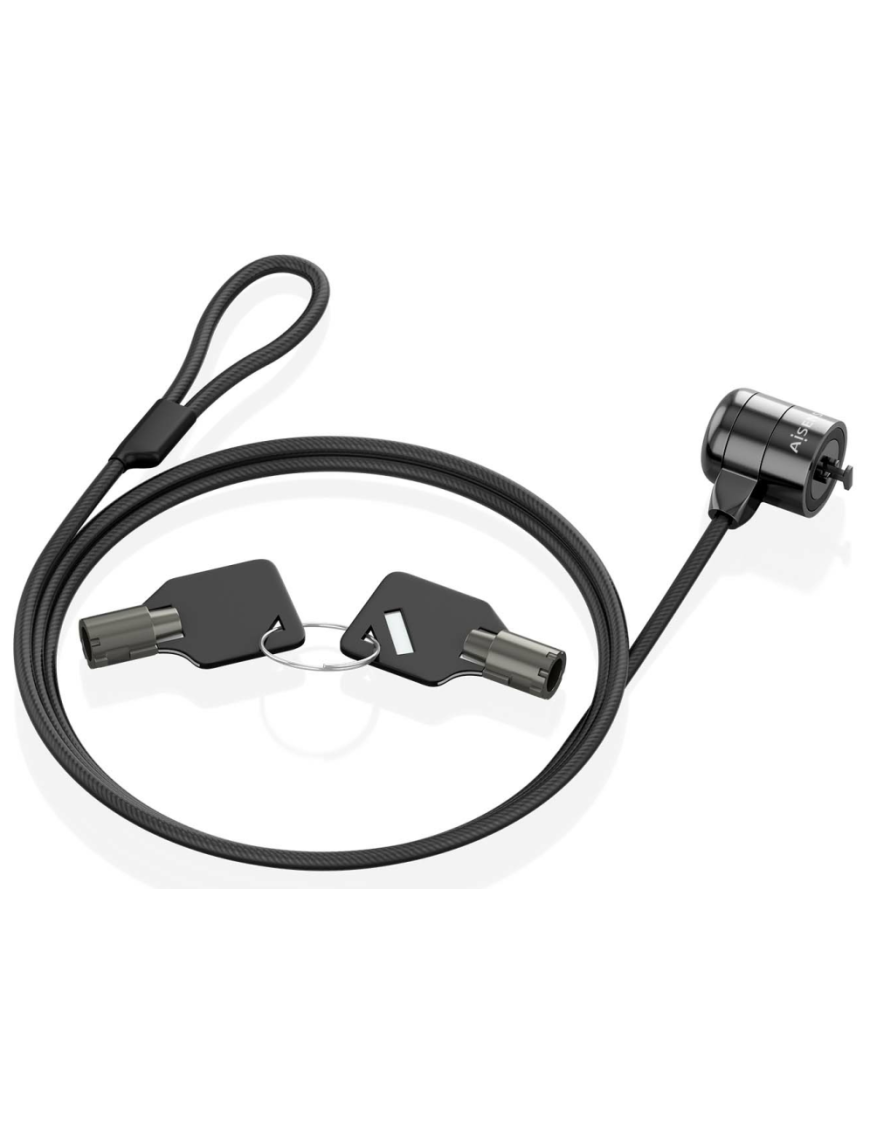 AISENS ASLK-D40K04-BK cable antirrobo Negro 1,5 m
