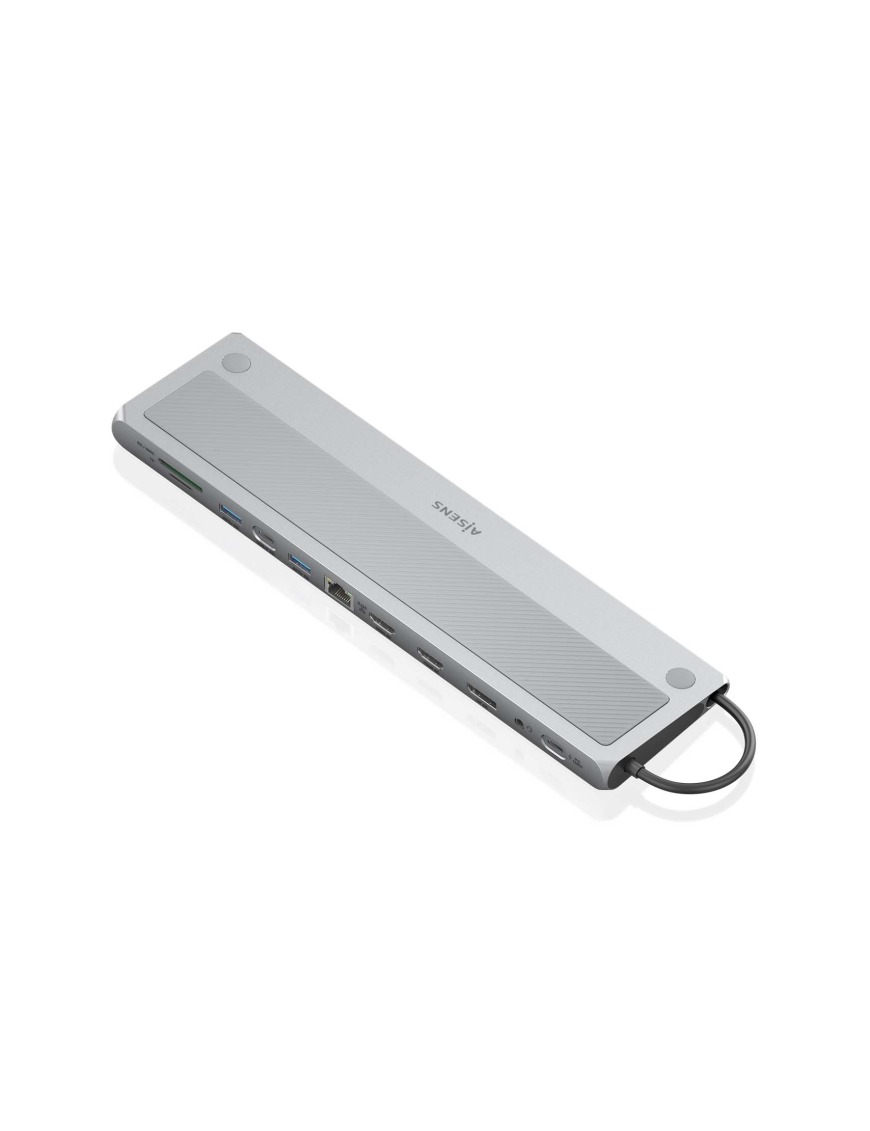 AISENS ASUC-12P020-GR base para portátil y replicador de puertos Alámbrico USB 3.2 Gen 1 (3.1 Gen 1) Type-C