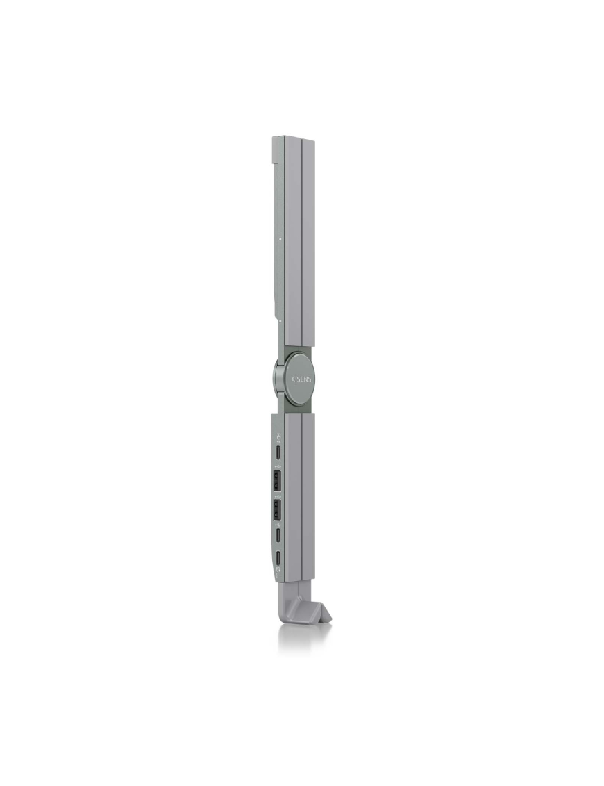 AISENS Soporte de Sobremesa Ajustable Para Portail / Tablet Con USB-C Docking 4 en 1, Gris
