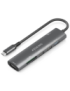 AISENS USB-C Dock 7 en 1, USB-C A, 1x HDMI, 2x USB-A USB2.0, 1x USB-A USB3.0, 1x USB-C PD 100W, 1x SD, 1x MicroSD, Gris, 15cm