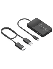 AISENS Docking USB-C a HDMI 1080P@60Hz (Inalámbrico) 30M, 1xHDMI 4K60HZ (Cable) 2xUSB-C 1xUSB-A 1xUSB-C PD 100W, Negro