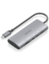 AISENS USB-C Dock 6 en 1, USB-C a 1xHDMI, 1xUSB-A 10G, 2xUSB-C 10G, 1xSD, 1xMicroSD, Gris, 20cm