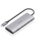 AISENS USB-C Dock 7 en 1, USB-C a 1xHDMI, 1xUSB-A 10G, 2xUSB-C 10G, 1xSD, 1xMicroSD, 1xUSB-C PD 100W, Gris, 20cm