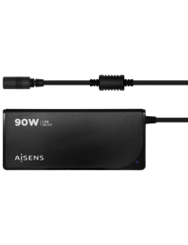 AISENS ASLC-90WAUTO-BK adaptador e inversor de corriente Interior 90 W Negro