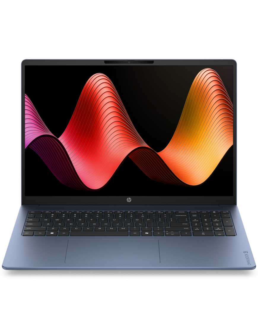 HP OmniBook 3 16-by0008ns AMD Ryzen™ 7 160 Portátil 40,6 cm (16") 2K 16 GB DDR5-SDRAM 1 TB SSD Wi-Fi 6 (802.11ax) FreeDOS Azul