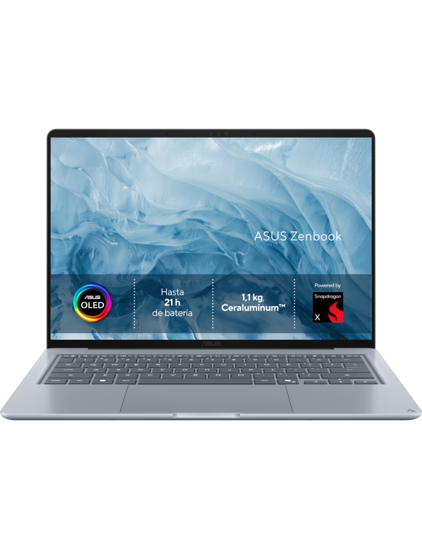 ASUS Zenbook 14 OLED UX3480QA-U1144W Copilot+ PC Copilot+ PC - Ordenador Portátil " WUXGA (Snapdragon X1-26-100, 16GB RAM, 256GB
