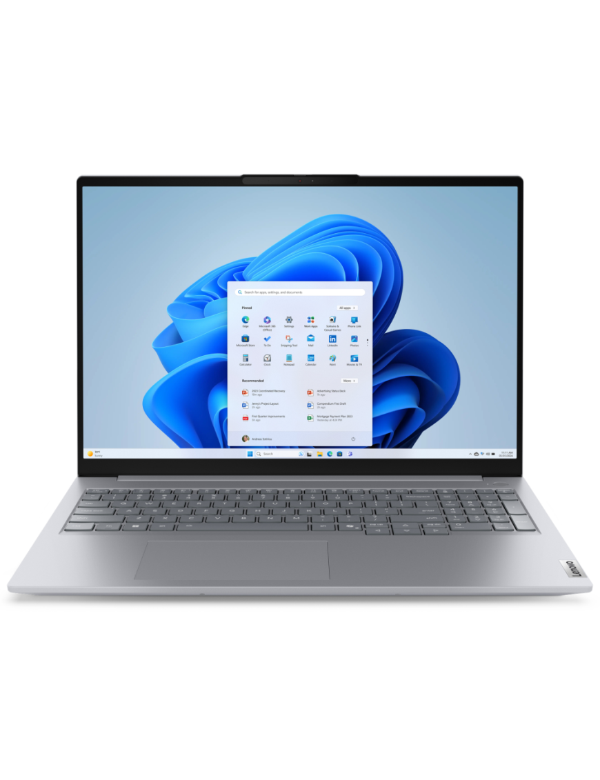 Lenovo ThinkBook 16 G8 IAL Intel Core Ultra 5 225U Portátil 40,6 cm (16") WUXGA 16 GB DDR5-SDRAM 512 GB SSD Wi-Fi 6E (802.11ax)