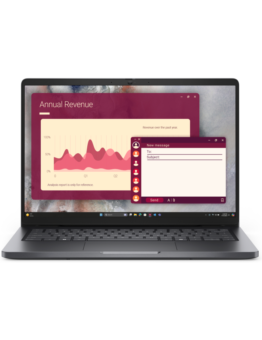 DELL Pro 14 PC14250 Intel Core Ultra 5 225U Portátil 35,6 cm (14") Full HD+ 16 GB DDR5-SDRAM 512 GB SSD Wi-Fi 6E (802.11ax)