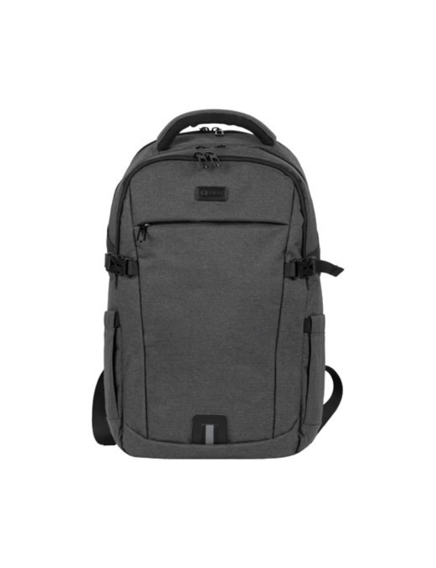 NATEC NTO-2226 mochila City backpack Negro, Gris Poliéster