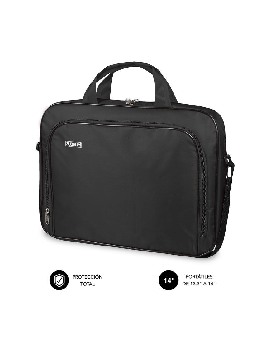 SUBBLIM Maletín Ordenador Oxford Laptop Bag 13,3"-14" Black