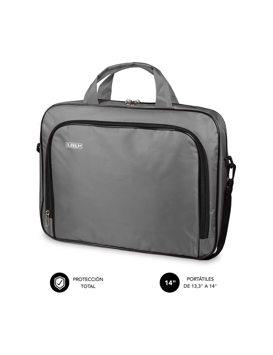 SUBBLIM Maletín Ordenador Oxford Laptop Bag 13,3"-14" Grey