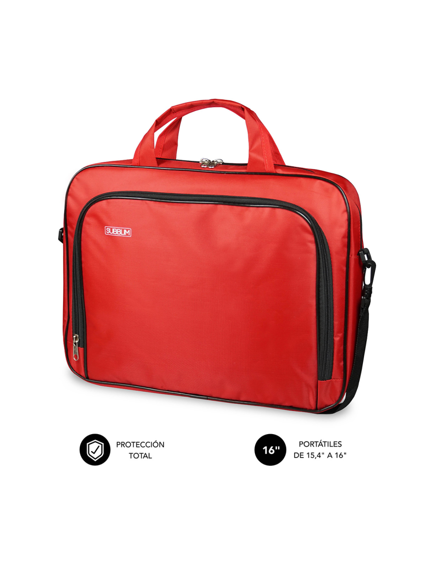 SUBBLIM Maletín Ordenador Oxford Laptop Bag 15,4-16" Red