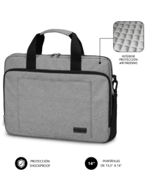 SUBBLIM Maletín Ordenador Air Padding Laptop bag 13,3-14" Grey