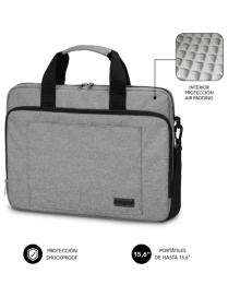 SUBBLIM Maletín Ordenador Air Padding Laptop bag 15,6" Grey