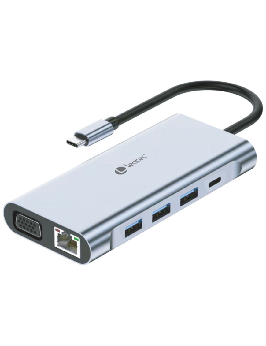 Leotec LEDS01 base para portátil y replicador de puertos Acoplamiento Gris