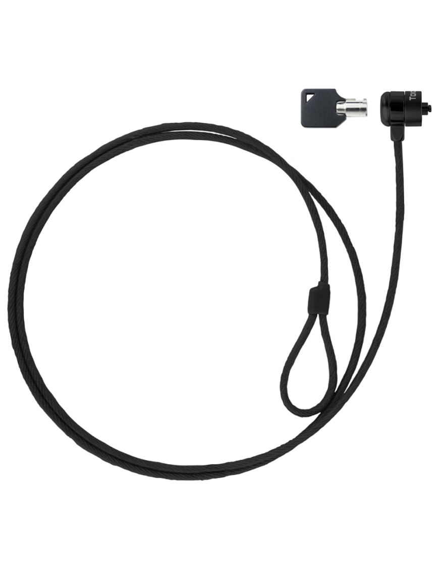 TooQ Cable de Seguridad con Llave para Portátiles 1.5 metros, Gris Oscuro