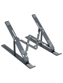 TooQ Soporte Elevador para Portátiles, Tablets, Móviles y Libros, Gris