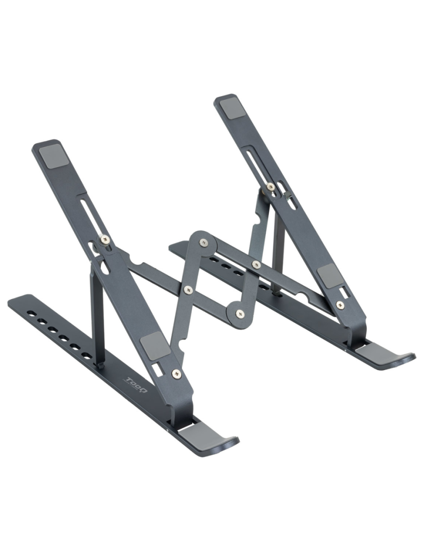 TooQ Soporte Elevador para Portátiles, Tablets, Móviles y Libros, Gris