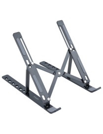 TooQ Soporte Elevador para Portátiles, Tablets, Móviles y Libros, Gris Oscuro