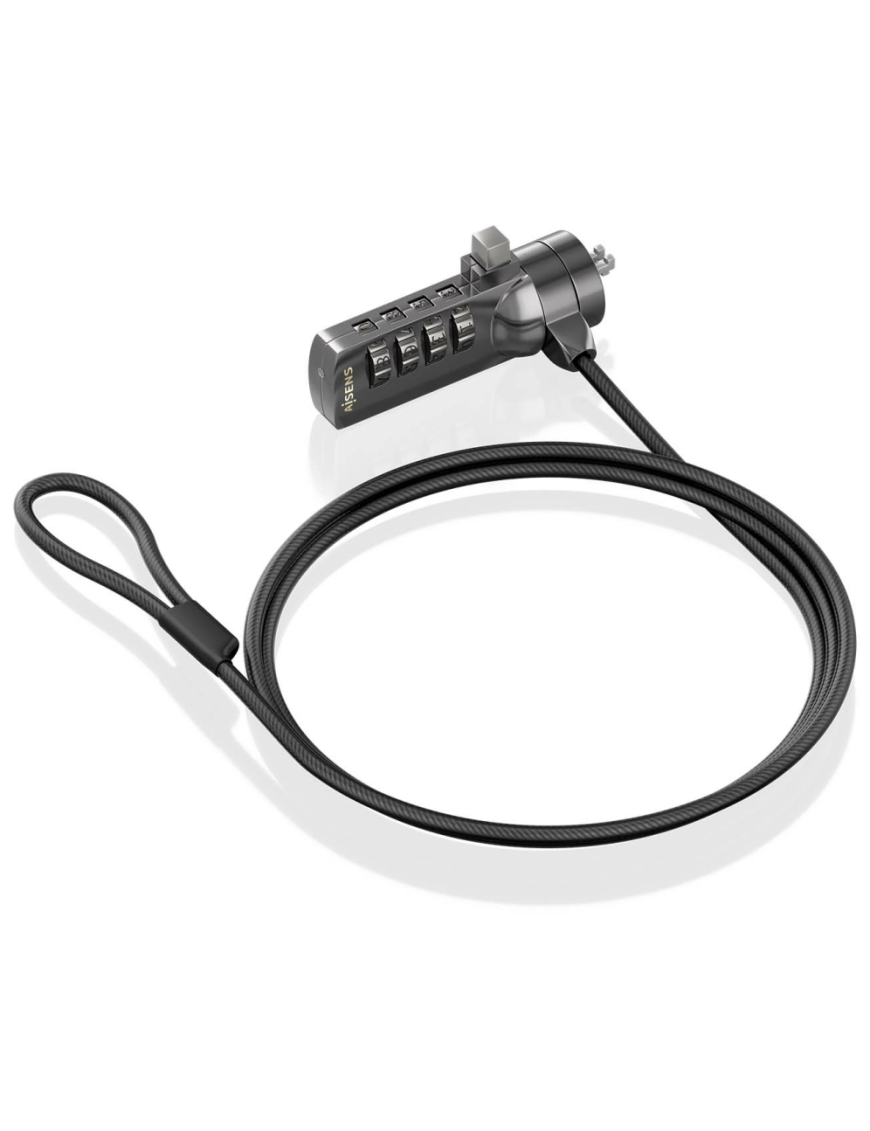 AISENS ASLK-D40N03-BK cable antirrobo Negro 1,5 m