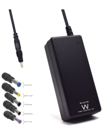 Ewent EW3898 adaptador e inversor de corriente Interior 65 W Negro