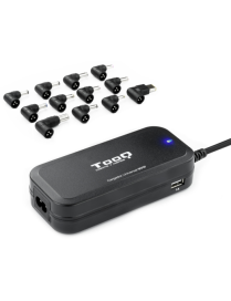 TooQ TQLC-90BS02AT adaptador e inversor de corriente Interior 90 W Negro