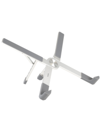 TooQ Soporte elevador plegable de aluminio para portátiles, Plata