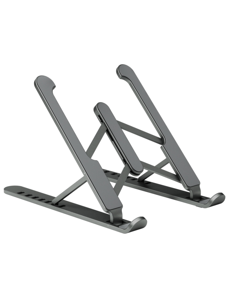 AISENS Soporte De Sobremesa Ajustable Para Portatil / Tablet, Gris Oscuro