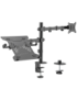 Ewent EW1519 soporte para ordenador portátil Soporte de mesa con estante para ordenador portátil y brazo para monitor Negro 39,6