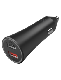 Xiaomi Mi 37W Dual-Port Car Charger Universal Negro Encendedor de cigarrillos Auto