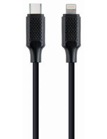 Gembird CC-USB2-CM8PM-1.5M cable de conector Lightning 1,5 m Negro