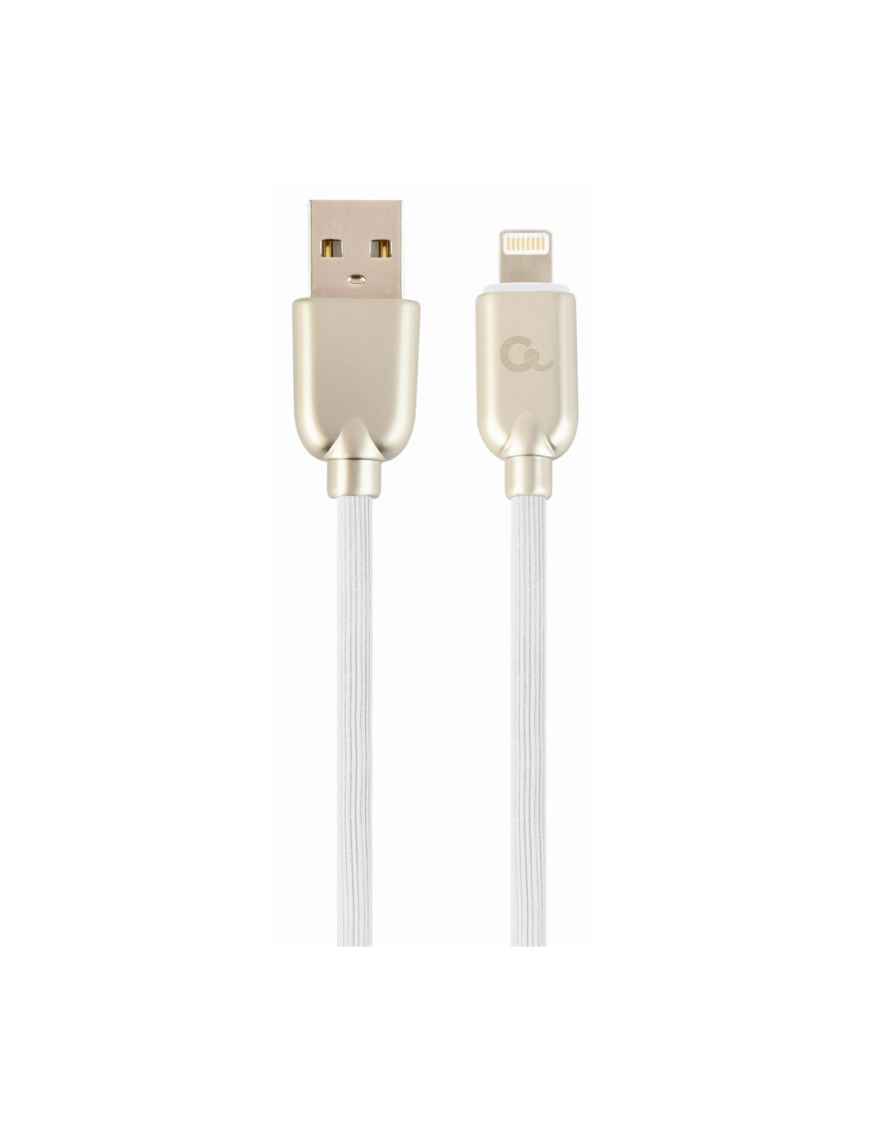 Cablexpert CC-USB2R-AMLM-1M-W cable de conector Lightning Blanco