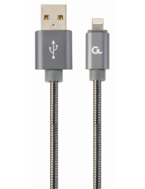 Cablexpert CC-USB2S-AMLM-1M-BG cable de conector Lightning 8 m Gris