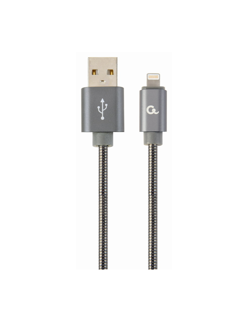 Cablexpert CC-USB2S-AMLM-1M-BG cable de conector Lightning 8 m Gris
