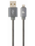 Cablexpert CC-USB2S-AMLM-1M-BG cable de conector Lightning 8 m Gris